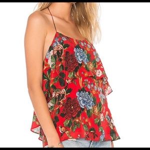 Alice + Olivia floral halter top in size medium